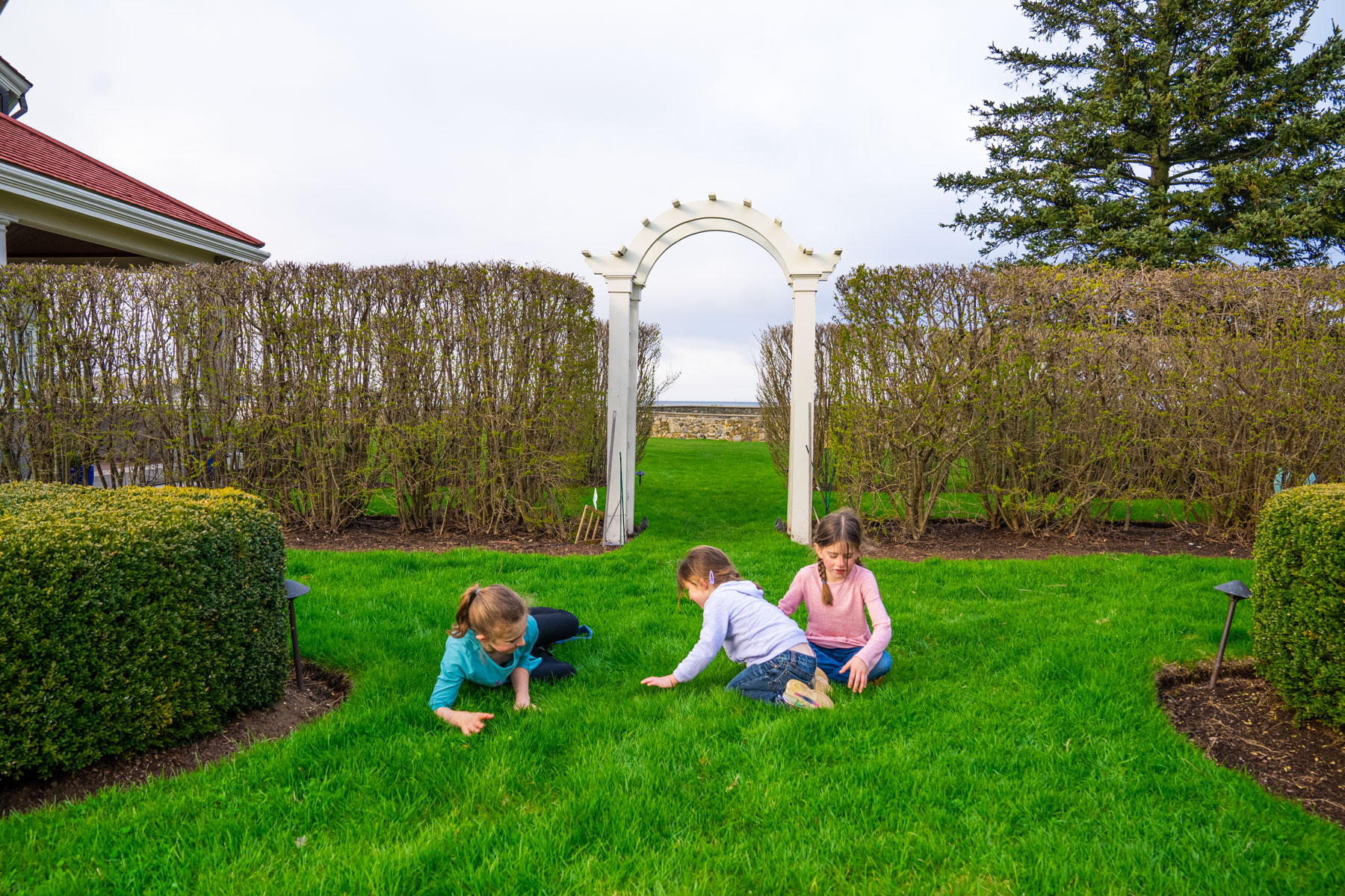 lawn care customer children playing 177